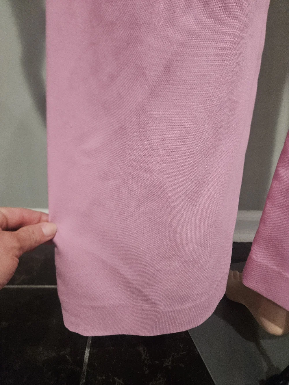Abercrombie Sloane Pink Wide Leg Trousers High Rise Tailored Pants 27/4 Short - Picture 14 of 16